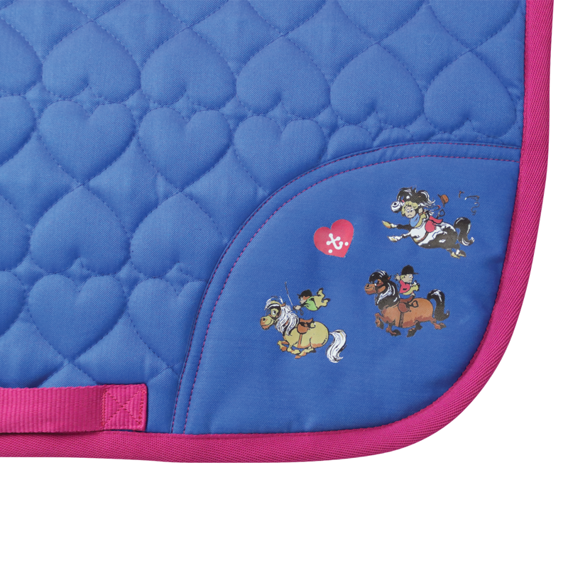 Hy Equestrian Thelwell Collection Race Saddle Pad - Cobalt Blue/Magenta-1